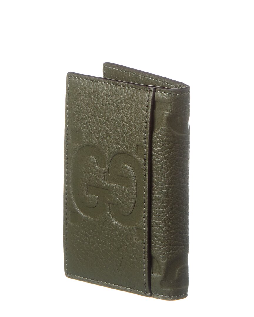 Gucci Jumbo Gg Leather Card Case