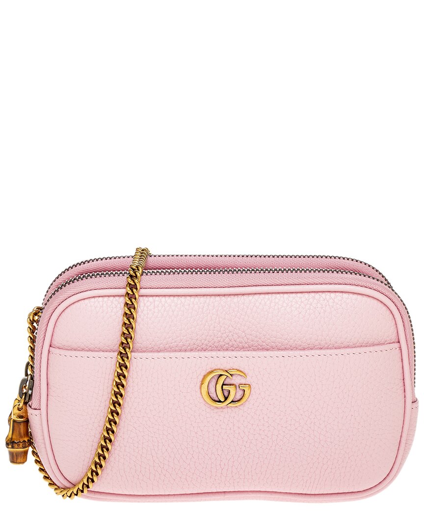 Gucci Double G Super Mini Leather Shoulder Bag