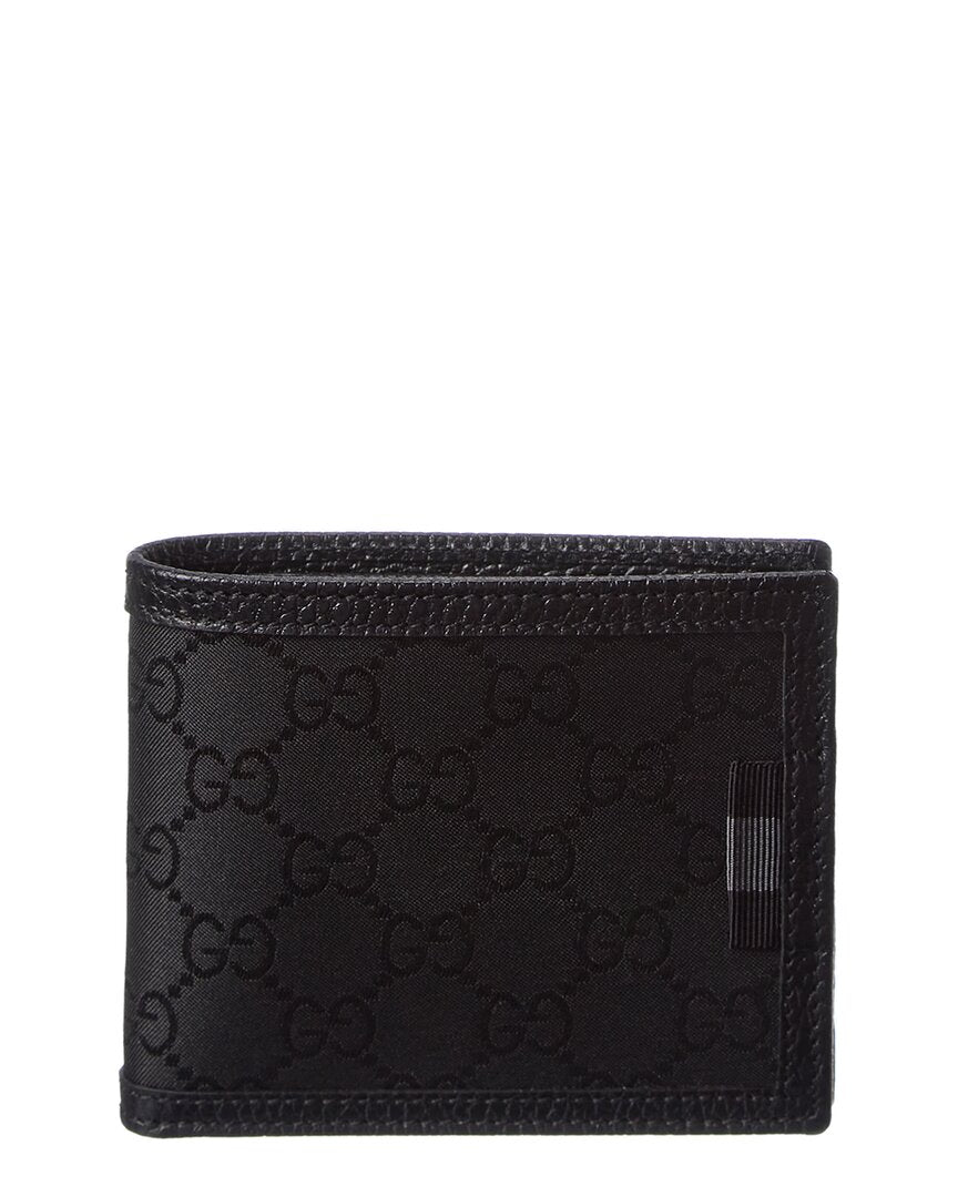 Gucci Gg Canvas & Leather Bifold Wallet