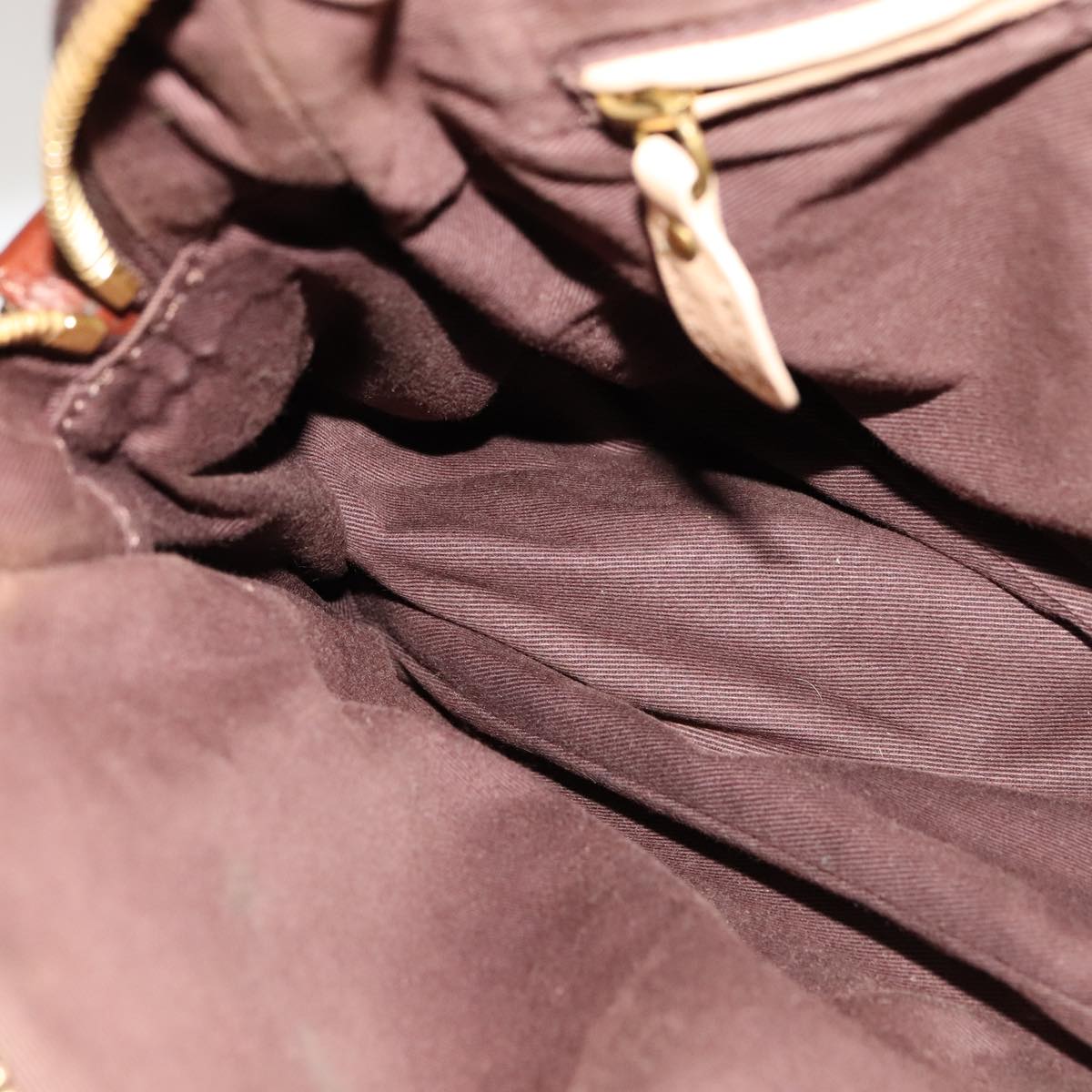 Chloe Paraty Hand Bag Leather 2way Brown Gold 111556