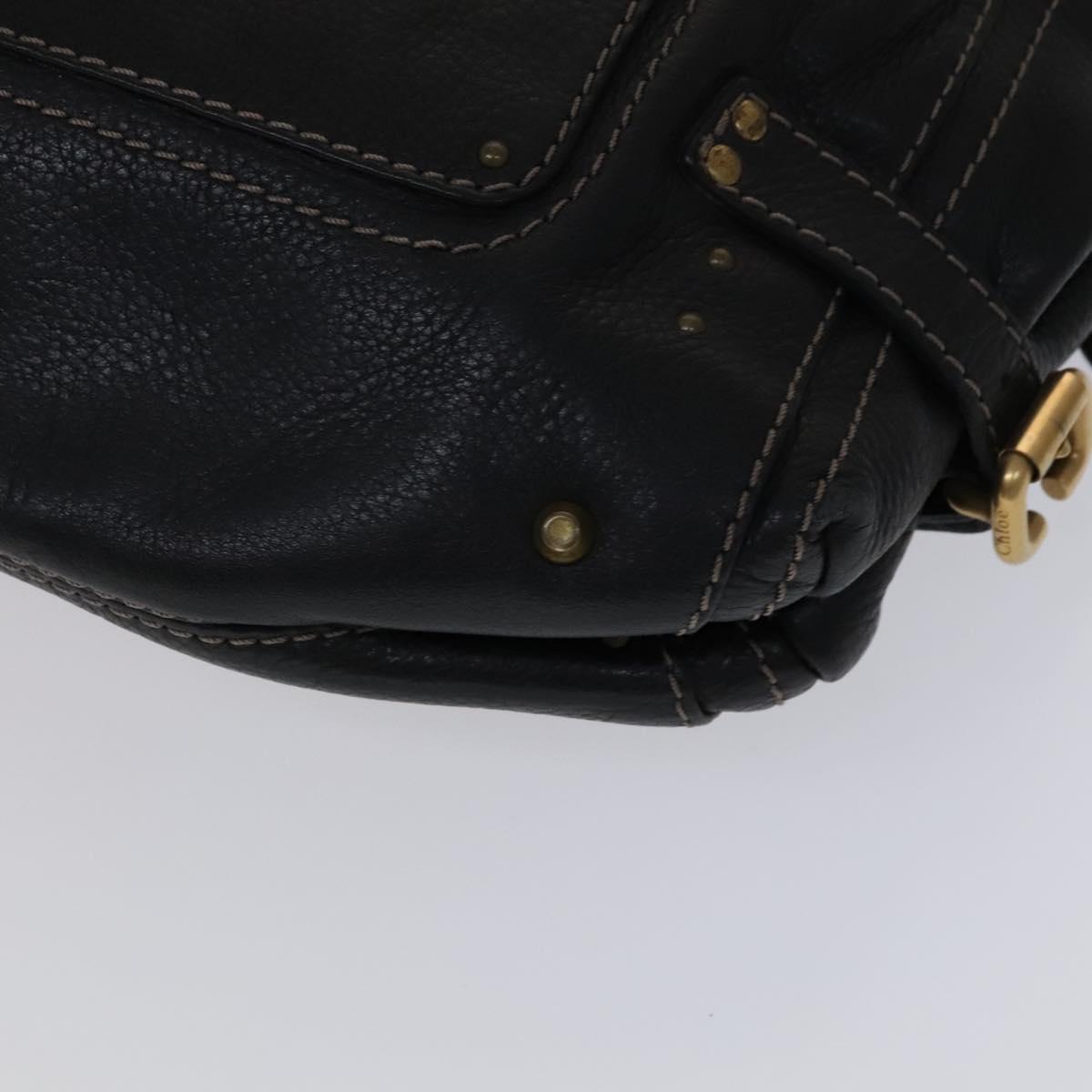 Chloe Paddington Shoulder Bag Leather Black 112596