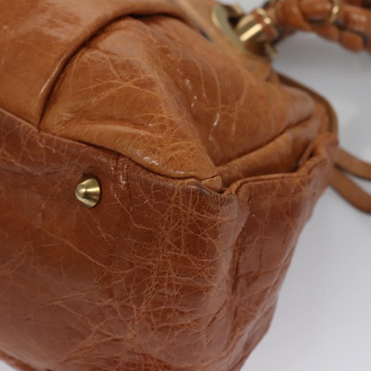 Chloe Hand Bag Leather Brown 113163