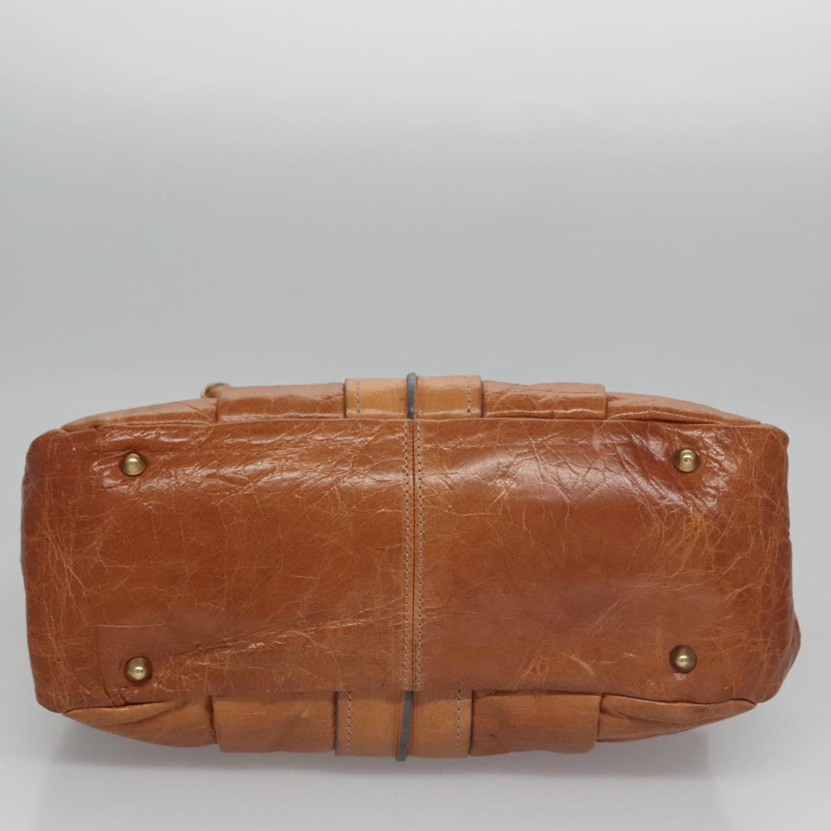 Chloe Hand Bag Leather Brown 113163