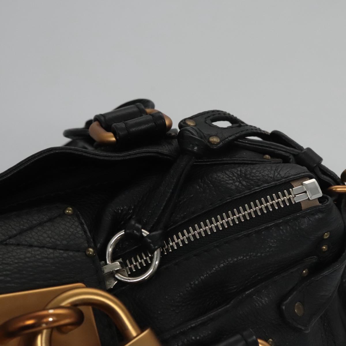 Chloe Paddington Hand Bag Leather Black 113639