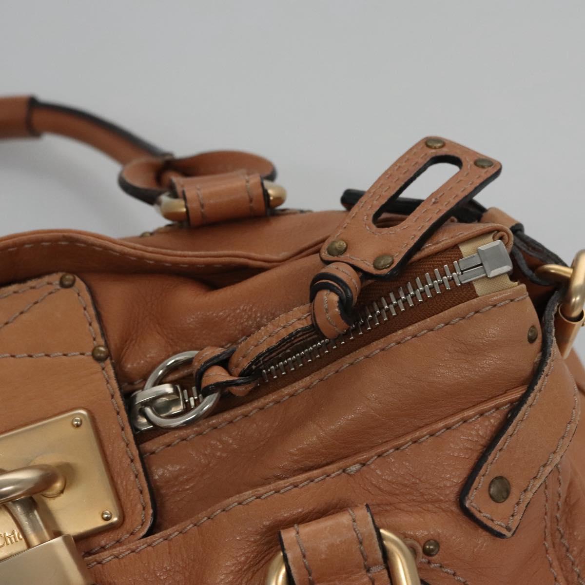 Chloe Paddington Hand Bag Leather Brown 113734