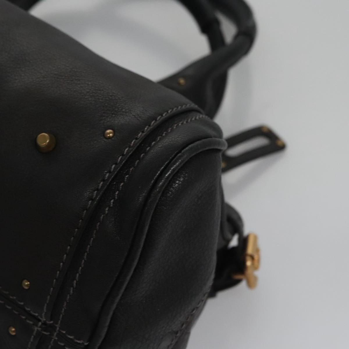 Chloe Paddington Hand Bag Leather Black 113774