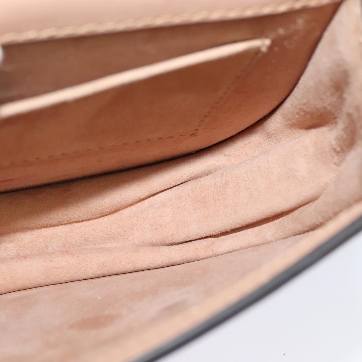 Chloe Nile Hand Bag Leather 2way Beige 115680