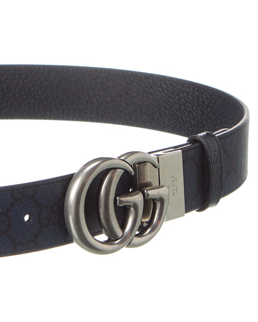 Gucci Reversible Gg Supreme Canvas & Leather Belt
