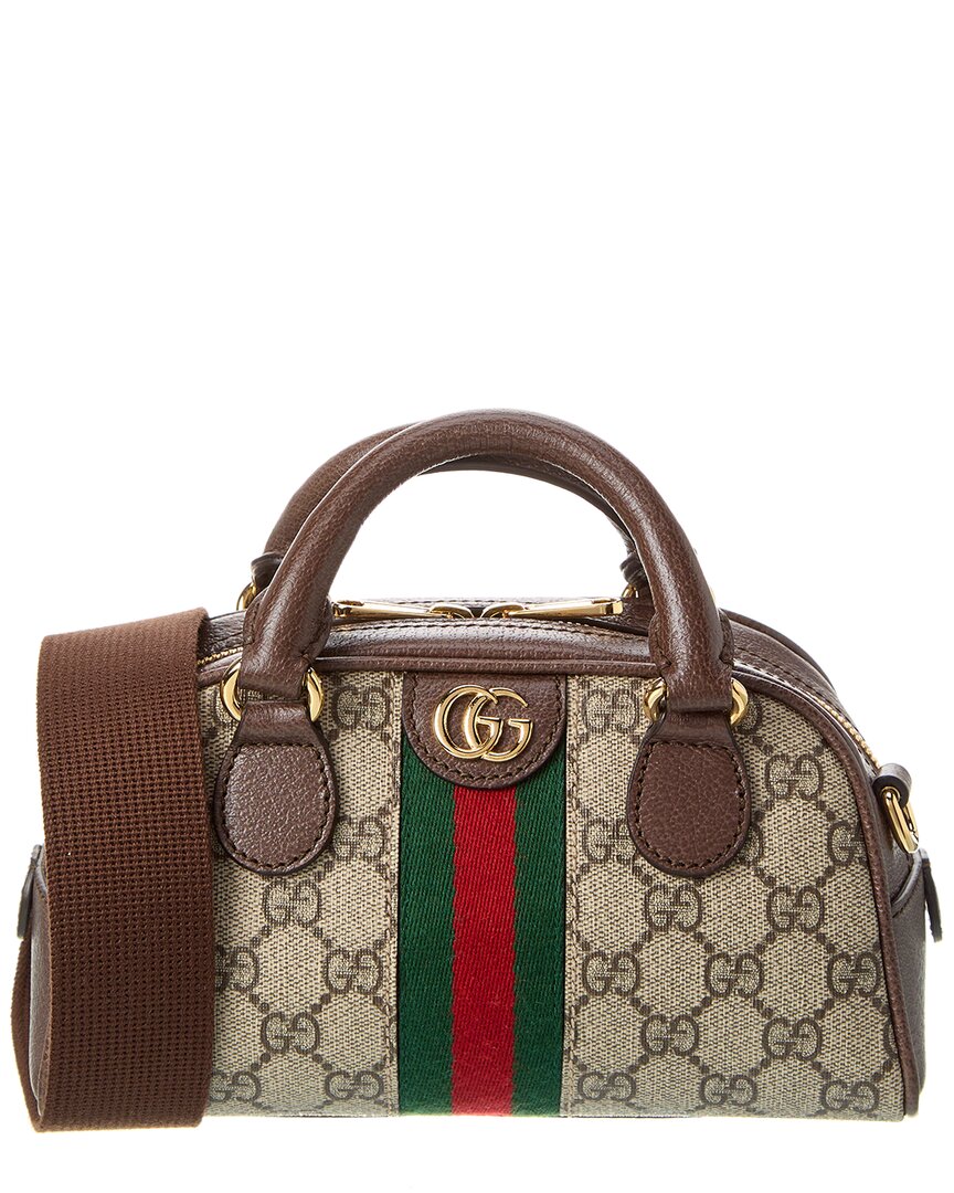 Gucci Ophidia Mini Gg Supreme Canvas & Leather Shoulder Bag