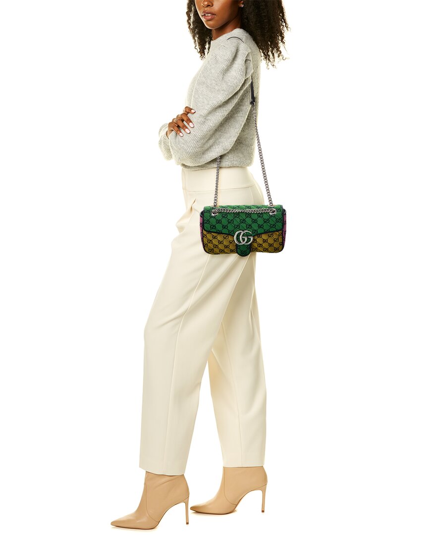 Gucci Gg Marmont Small Gg Canvas Shoulder Bag