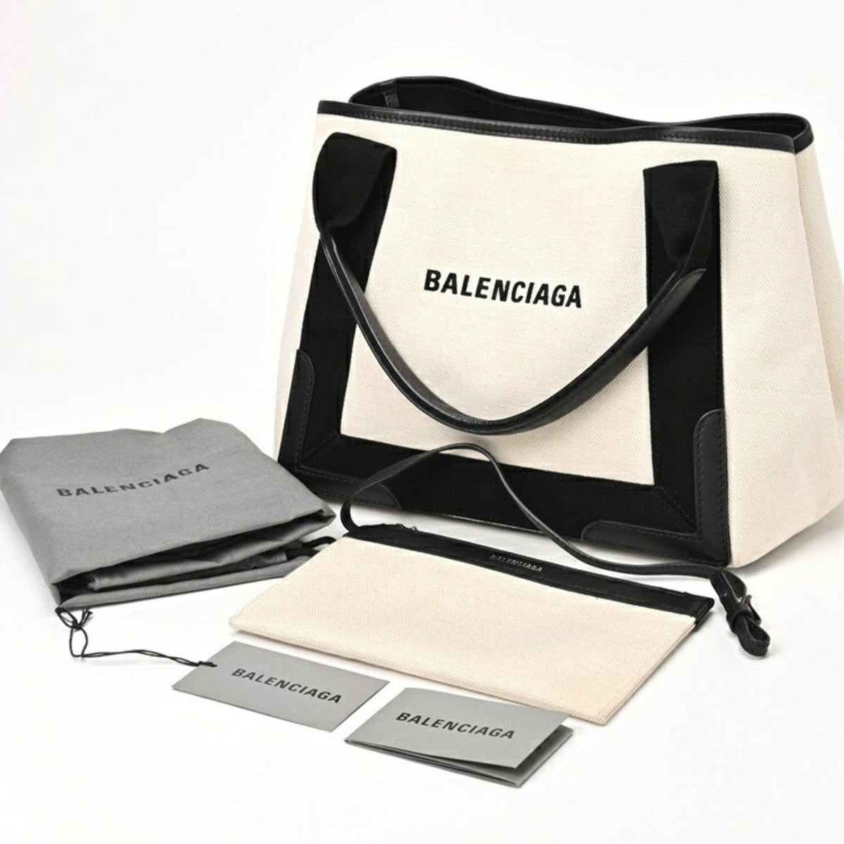 balenciaga Navy Cabas Tote
