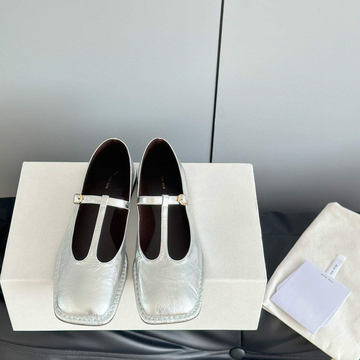 THE ROW T STRAP FLATS