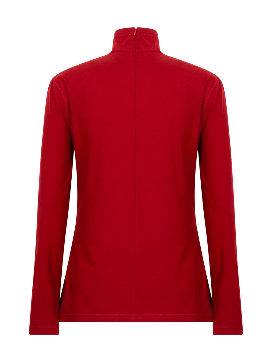 Bottega Veneta Women Stretch Cotton Jersey Turtleneck Top