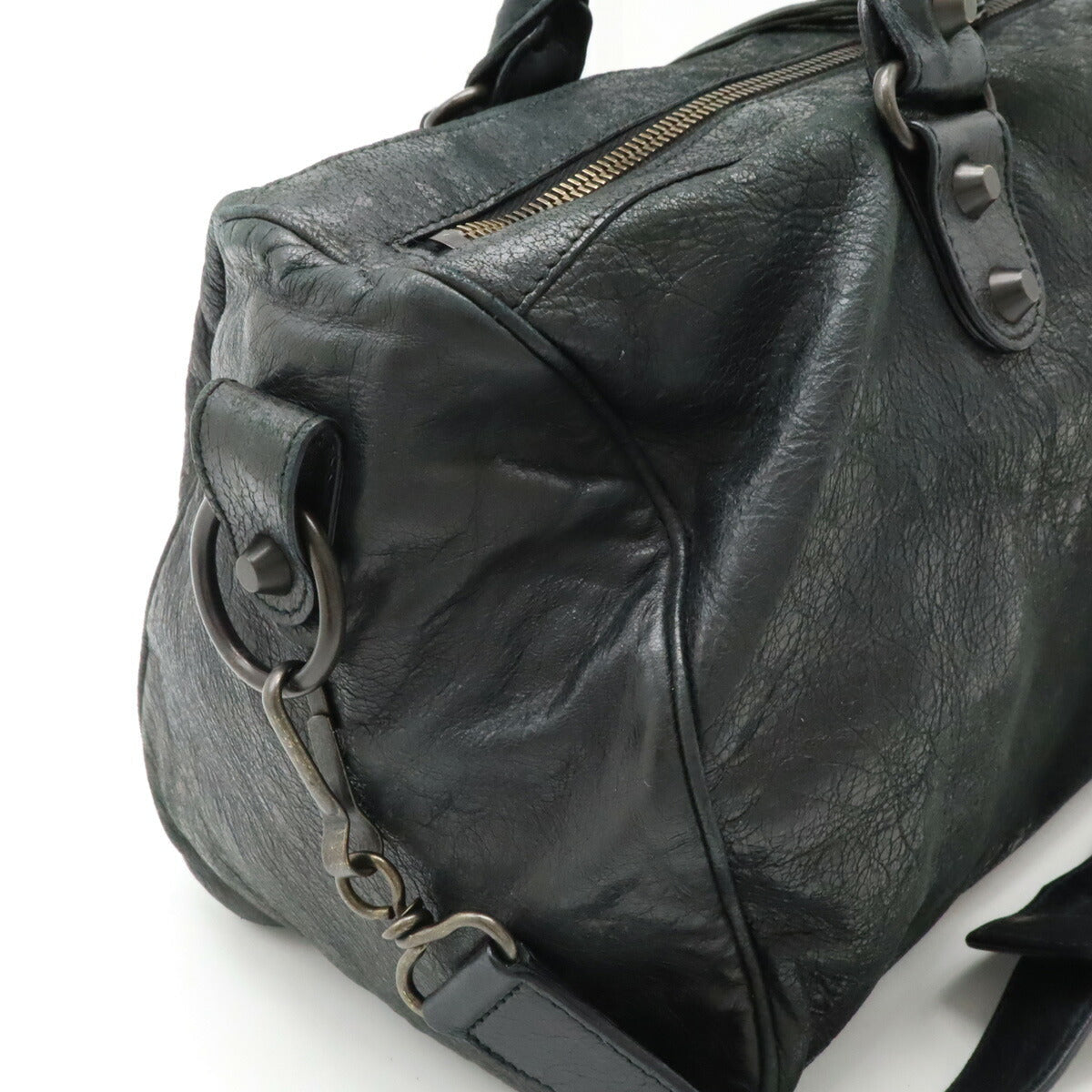 balenciaga The Twiggy Leather Handbag Dark Gray
