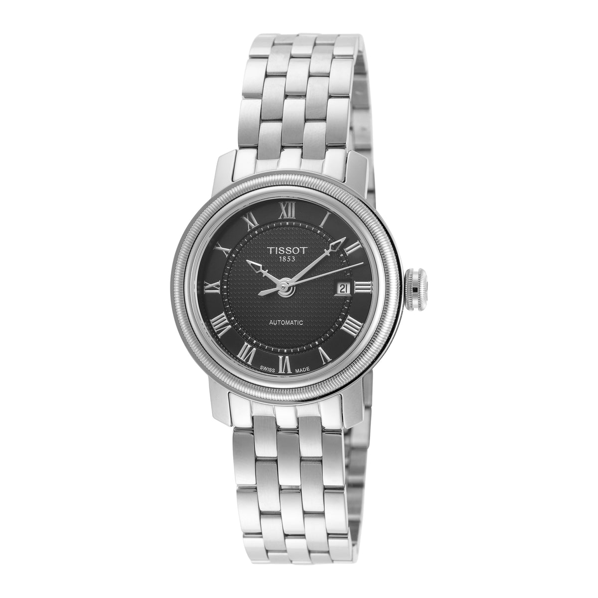 Tissot Women's T0970071105300 Bridgeport 29mm Black Dial Stainless Steel Watch
