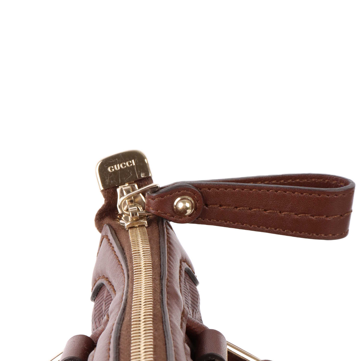 Gucci Vintage Brown Shoulder Bag.