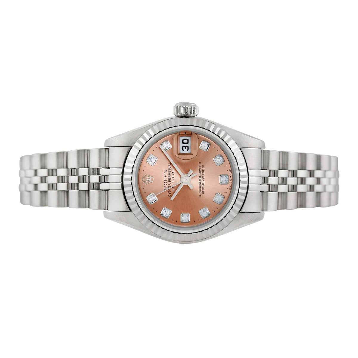Rolex Ladies Stainless Steel Datejust with Factory Diamonds, item #21