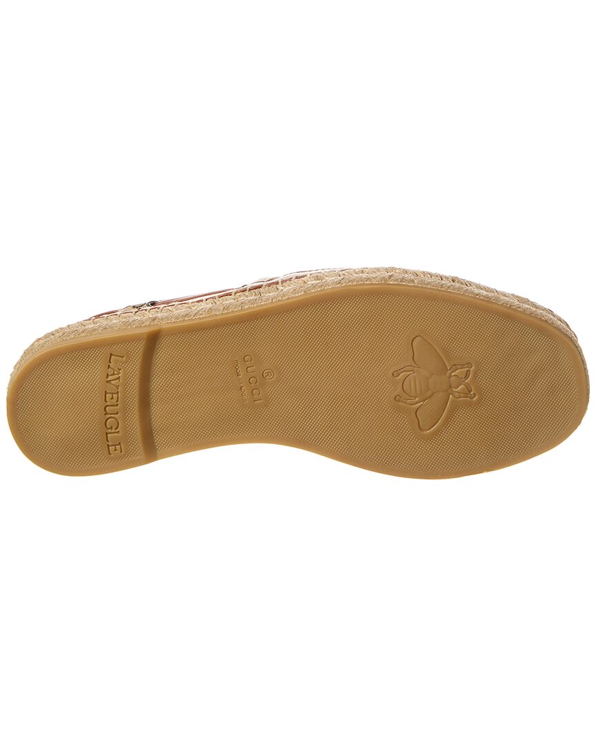 Gucci Gg Canvas & Leather Espadrille