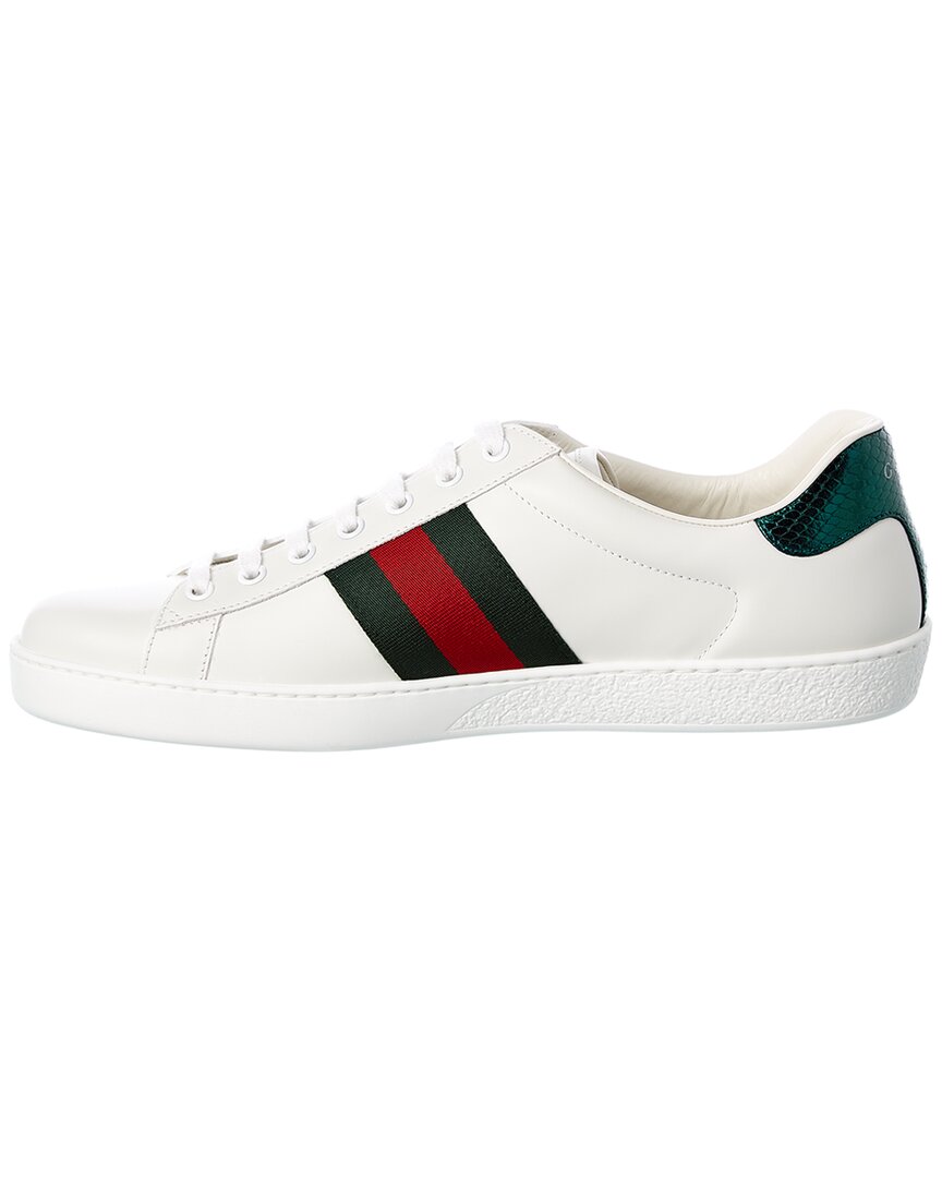 Gucci Ace Embroidered Bee Leather Sneaker