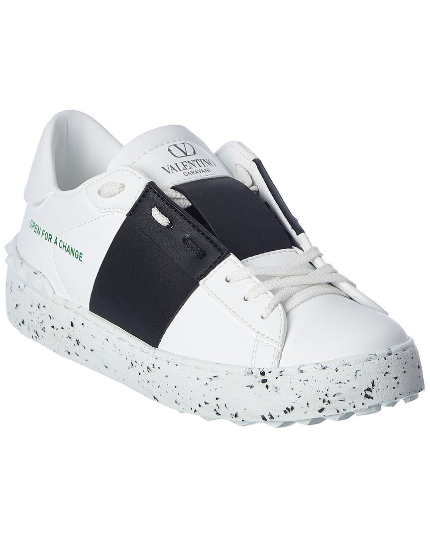 Valentino Rockstud Open For A Change Leather Sneaker
