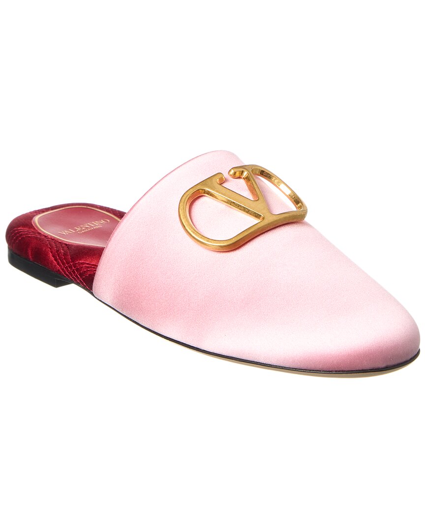 Valentino Vlogo Signature Satin Mule