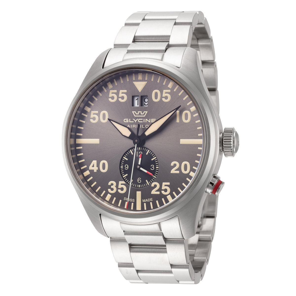 Glycine Men's Airpilot Dual Time 44mm Quartz Watch