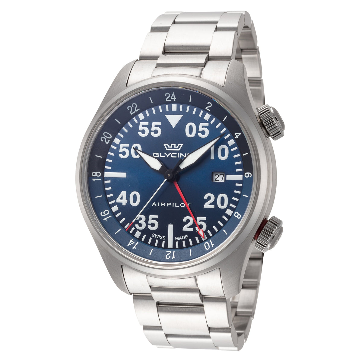 Glycine Men's Airpilot GMT 44mm Quartz Watch