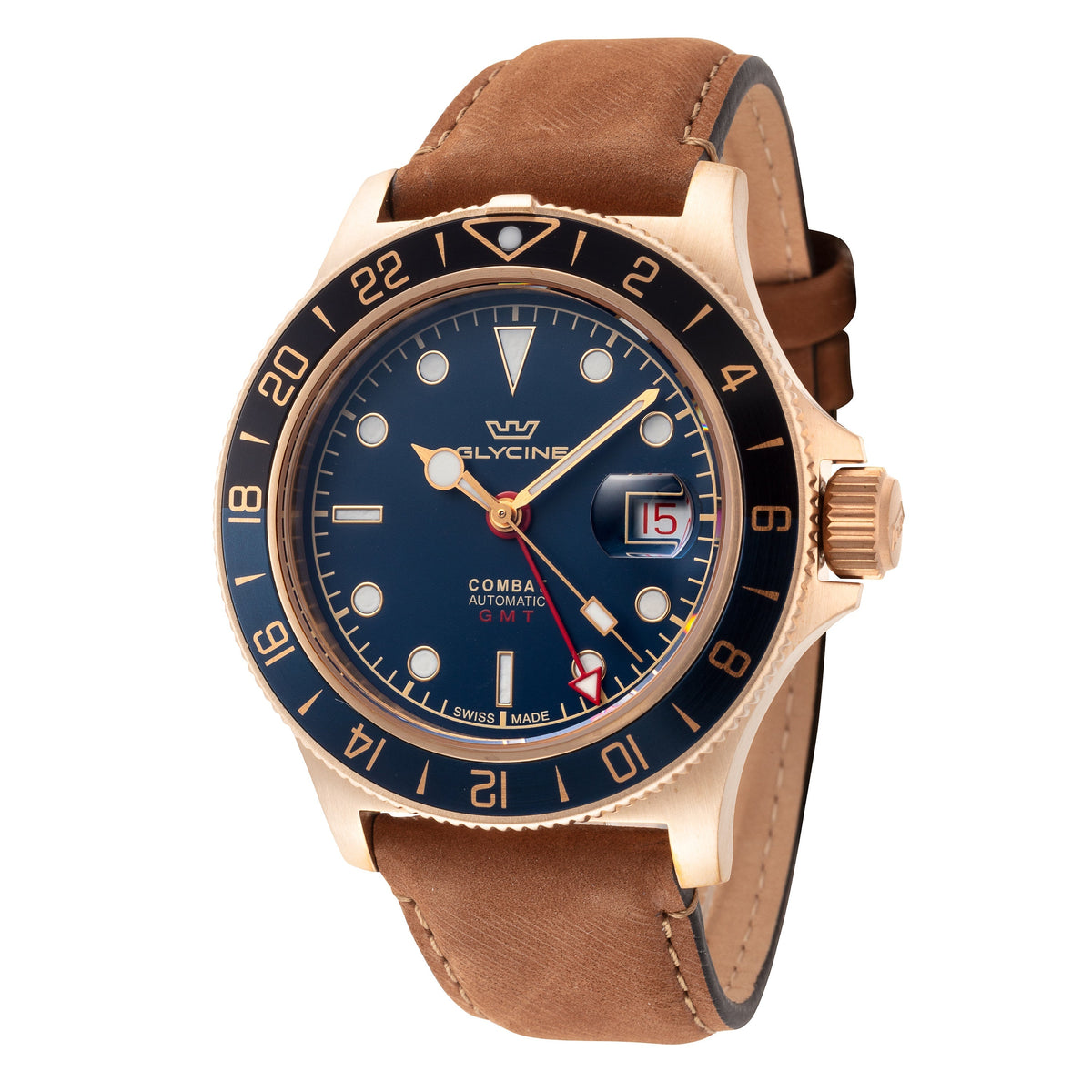 Glycine Men's GL0317 Combat Sub Sport 42 Bronze 42mm Automatic Watch
