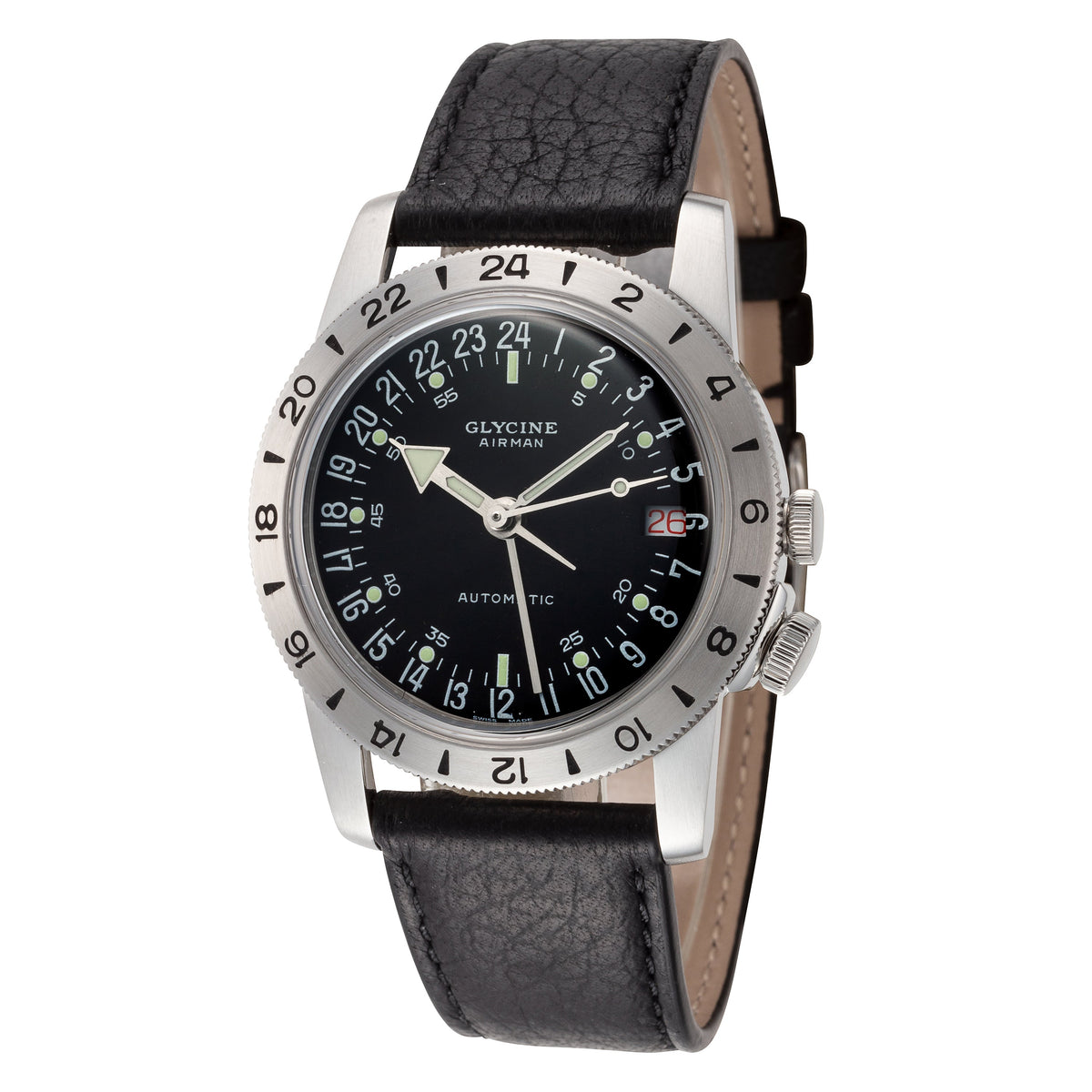 Glycine Men's GL0370 Airman No. 1 GMT 36mm Automatic Watch