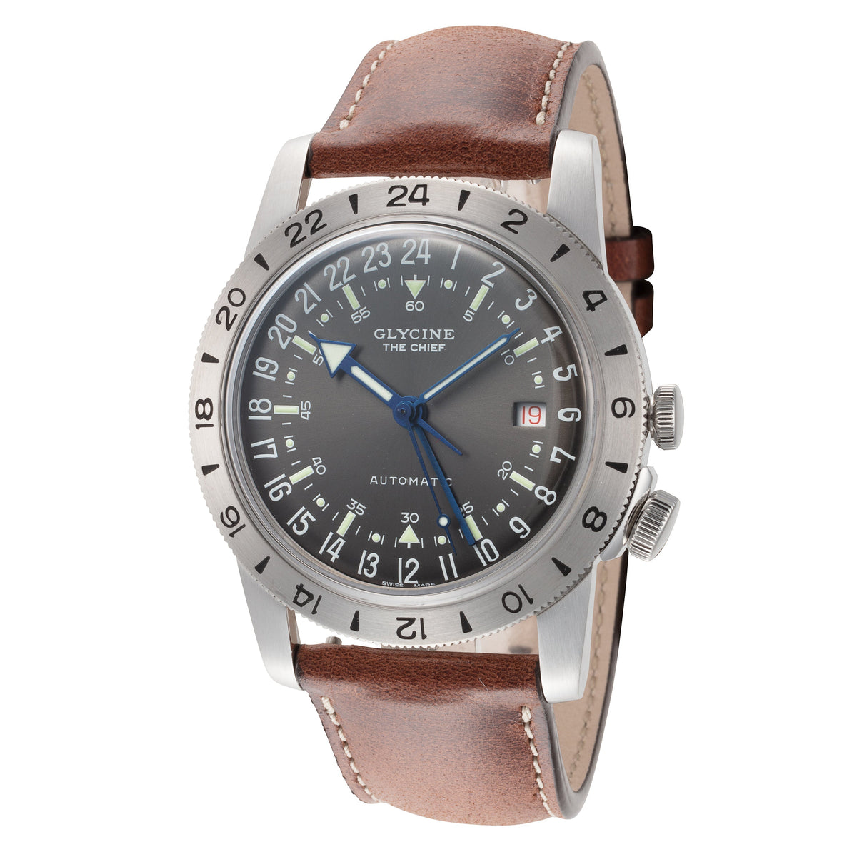 Glycine Men's GL0303 Airman Vintage The Chief 40mm Automatic Watch
