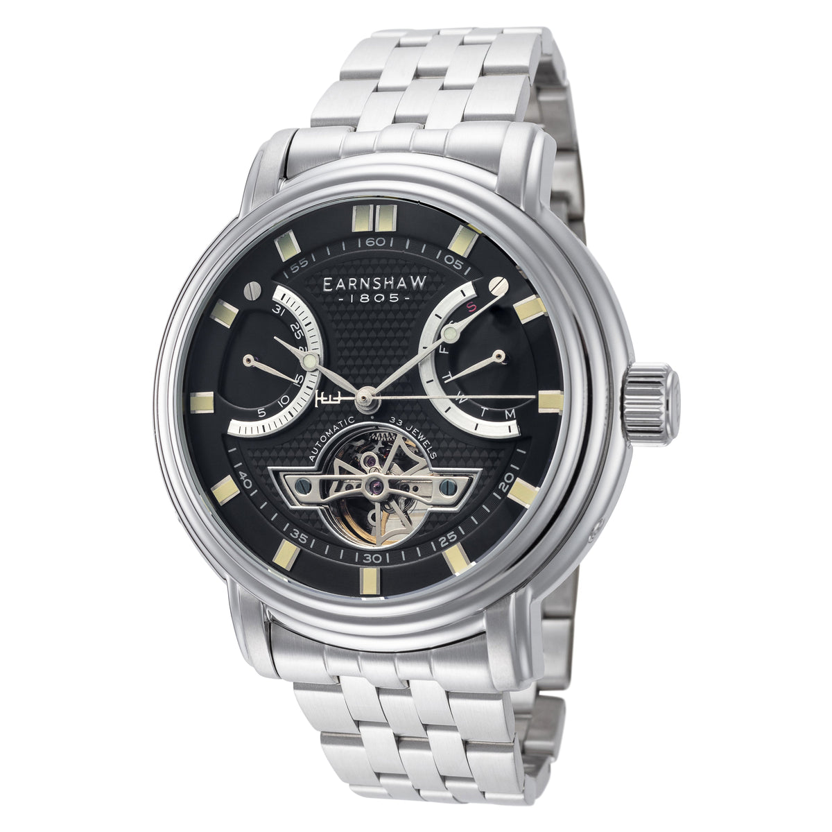 Thomas Earnshaw Men's ES-8184-11 Longcase 48mm Automatic Watch