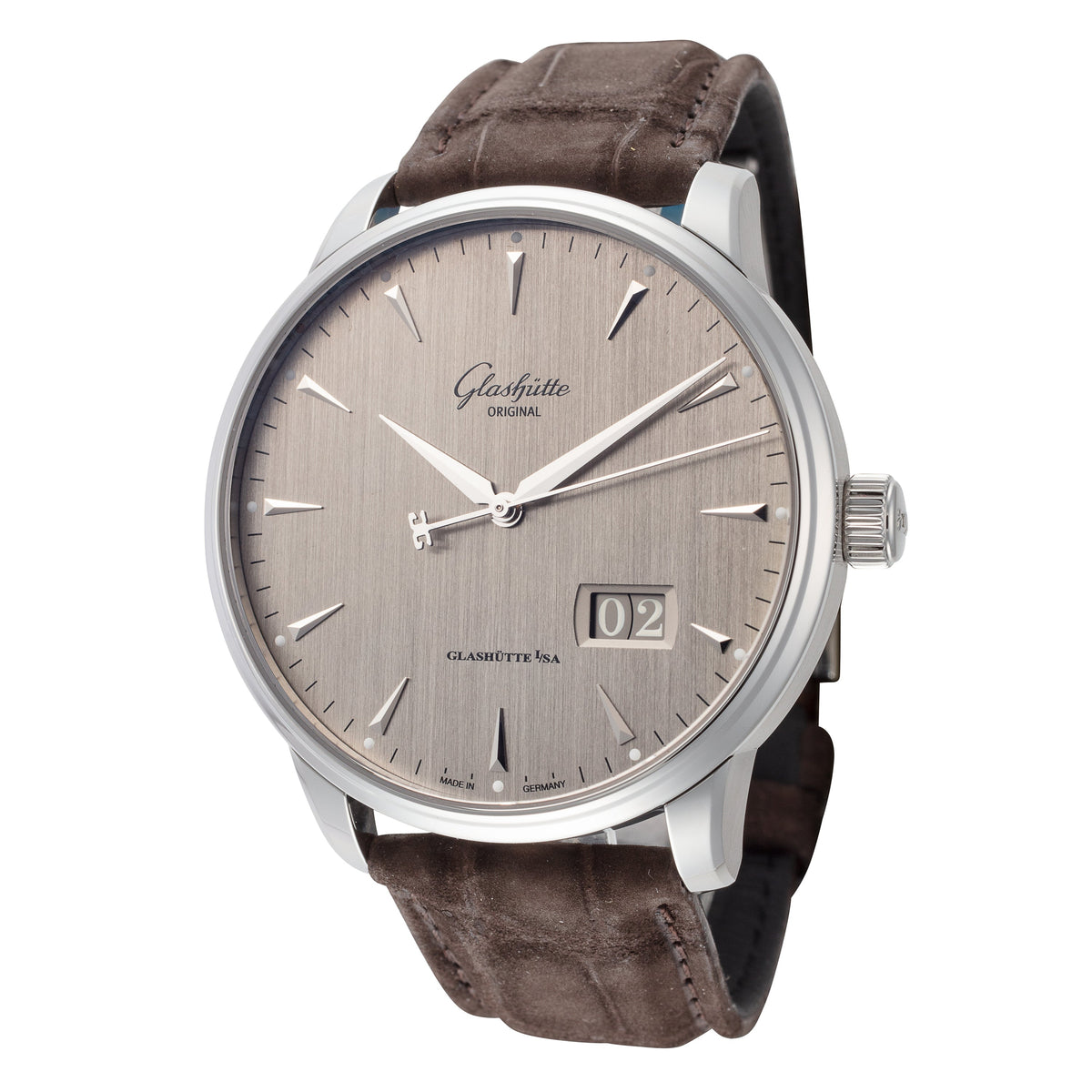 Glashutte Mens Senator Excellence Panorama 42mm Automatic Watch