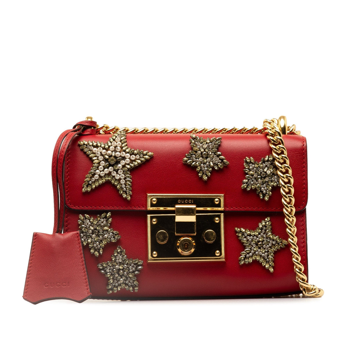 GUCCI Padlock Crystal Embellished Crossbody Bag