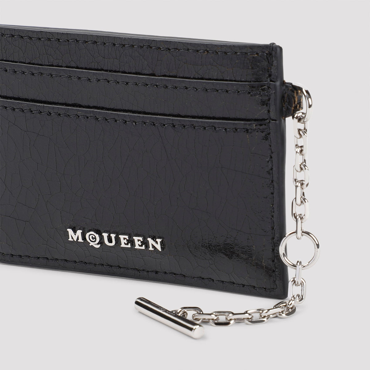 Alexander Mcqueen Leather Sling Card Holder Men