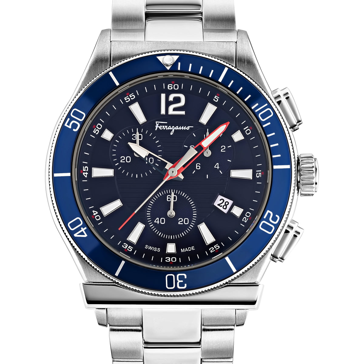 Ferragamo Men's 1898 Sport Chrono 44mm Quartz Watch SFYL01622