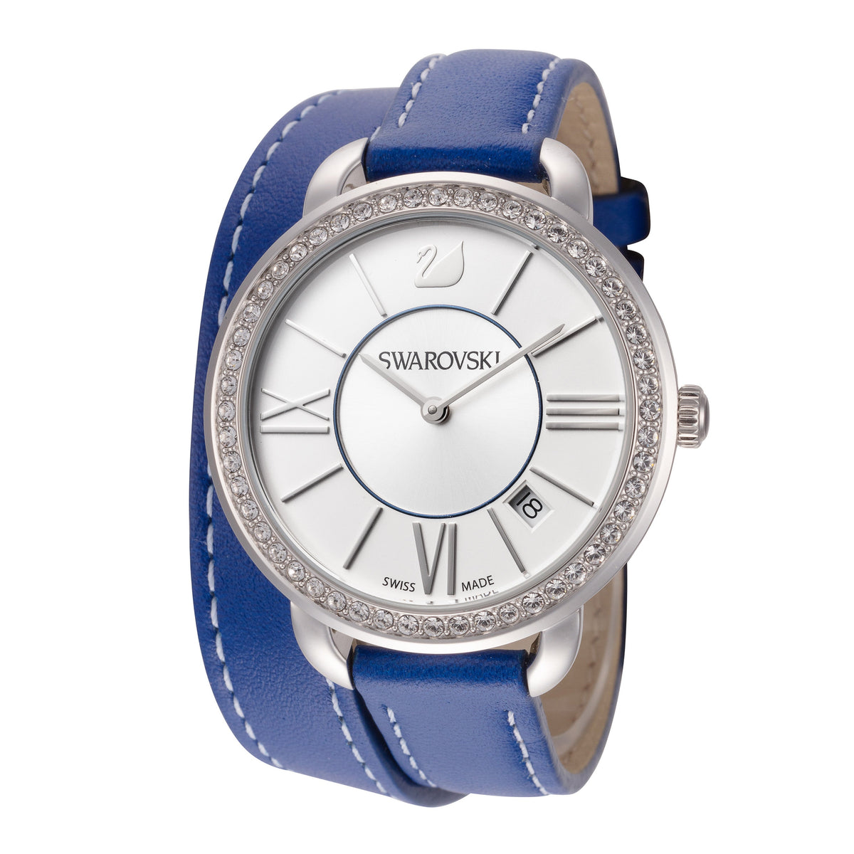 Swarovski Women's Alia Day Double Tour 37mm White Quartz Watch