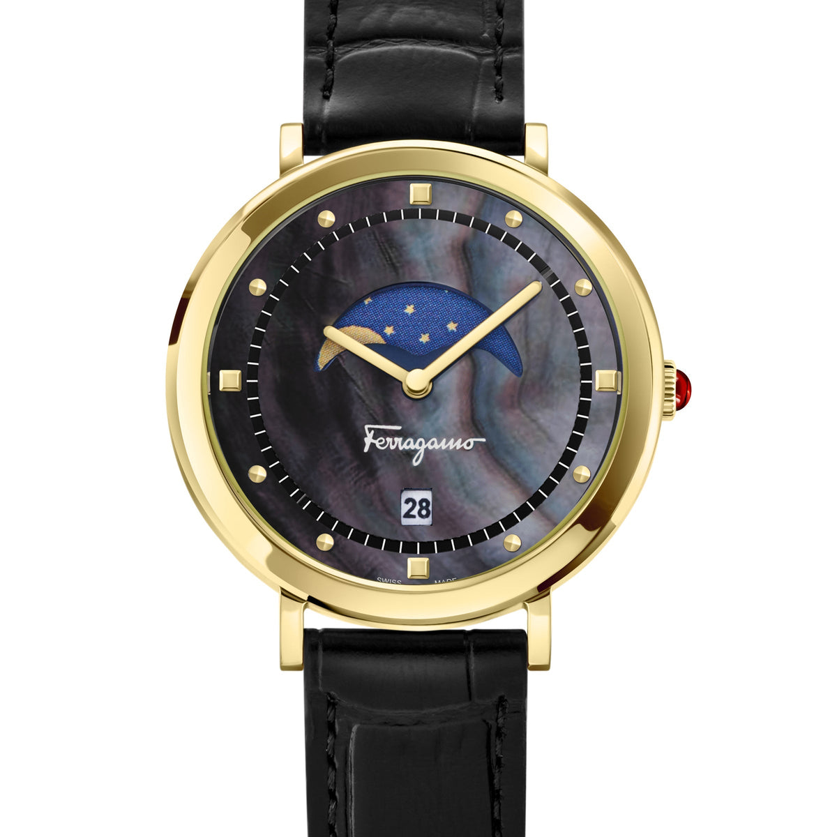 Ferragamo Women's SFUH00221 Logomania Moon Phase 36mm Quartz Watch