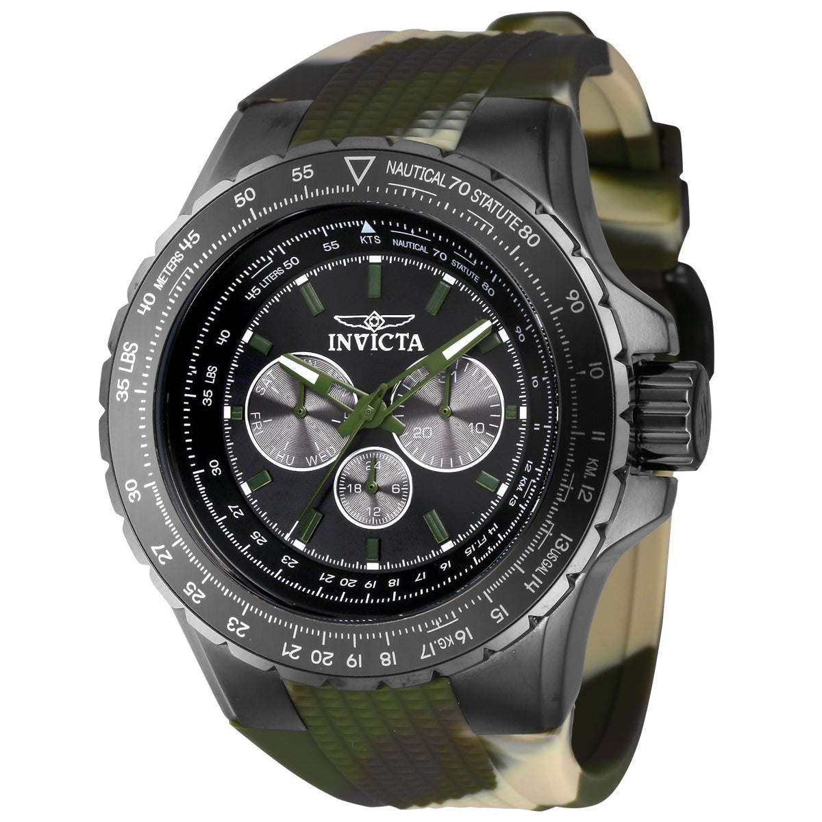 Invicta Men's 50mm Black Dial Quartz Watch