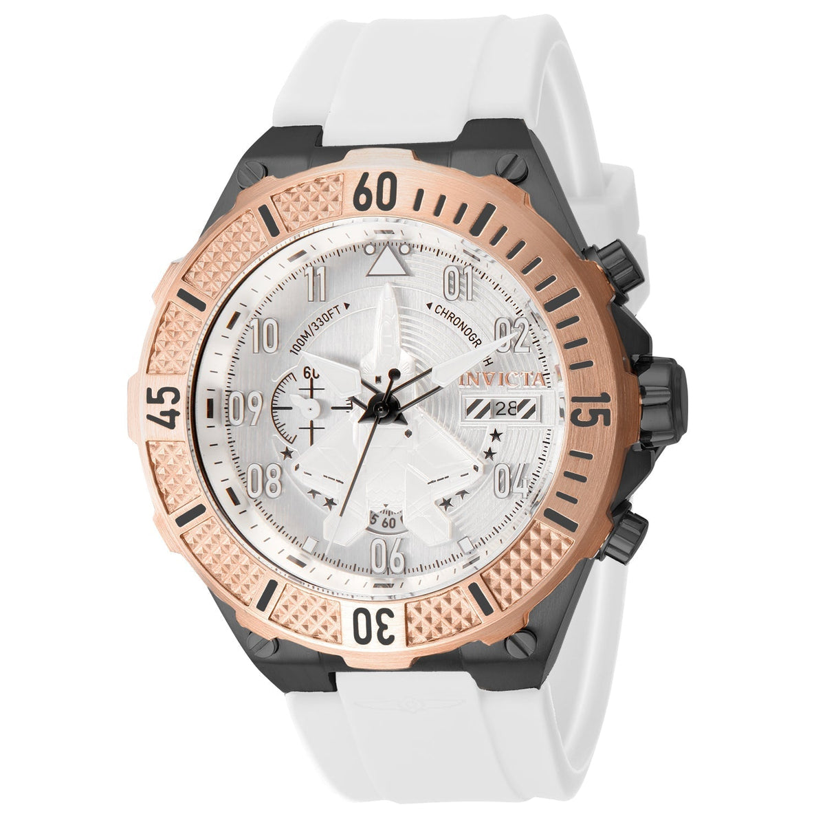 Invicta Men's 50mm White Dial Quartz Watch