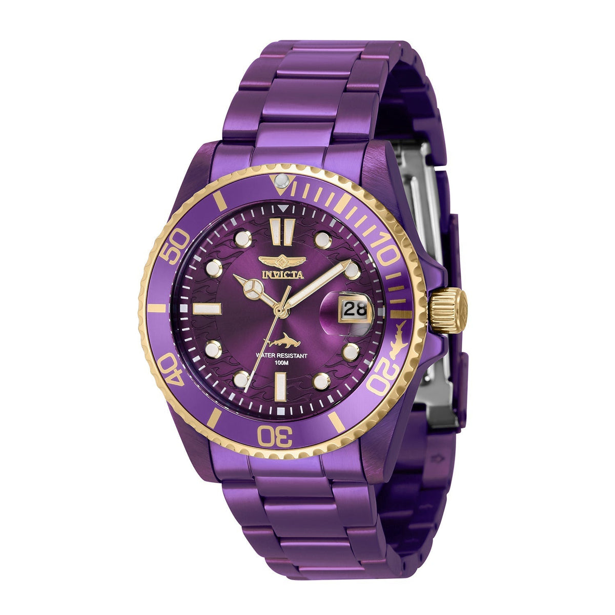 Invicta Women's 38mm Purple Dial Quartz Watch
