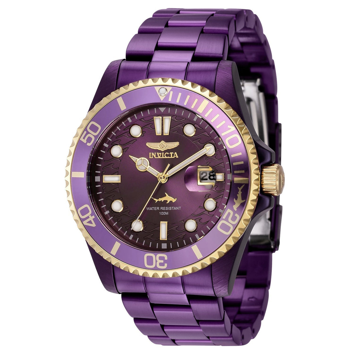 Invicta Men's 43mm Purple Dial Quartz Watch