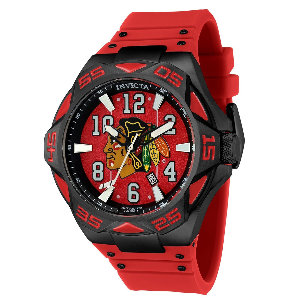 Invicta Men's 52mm Red Dial Automatic Watch