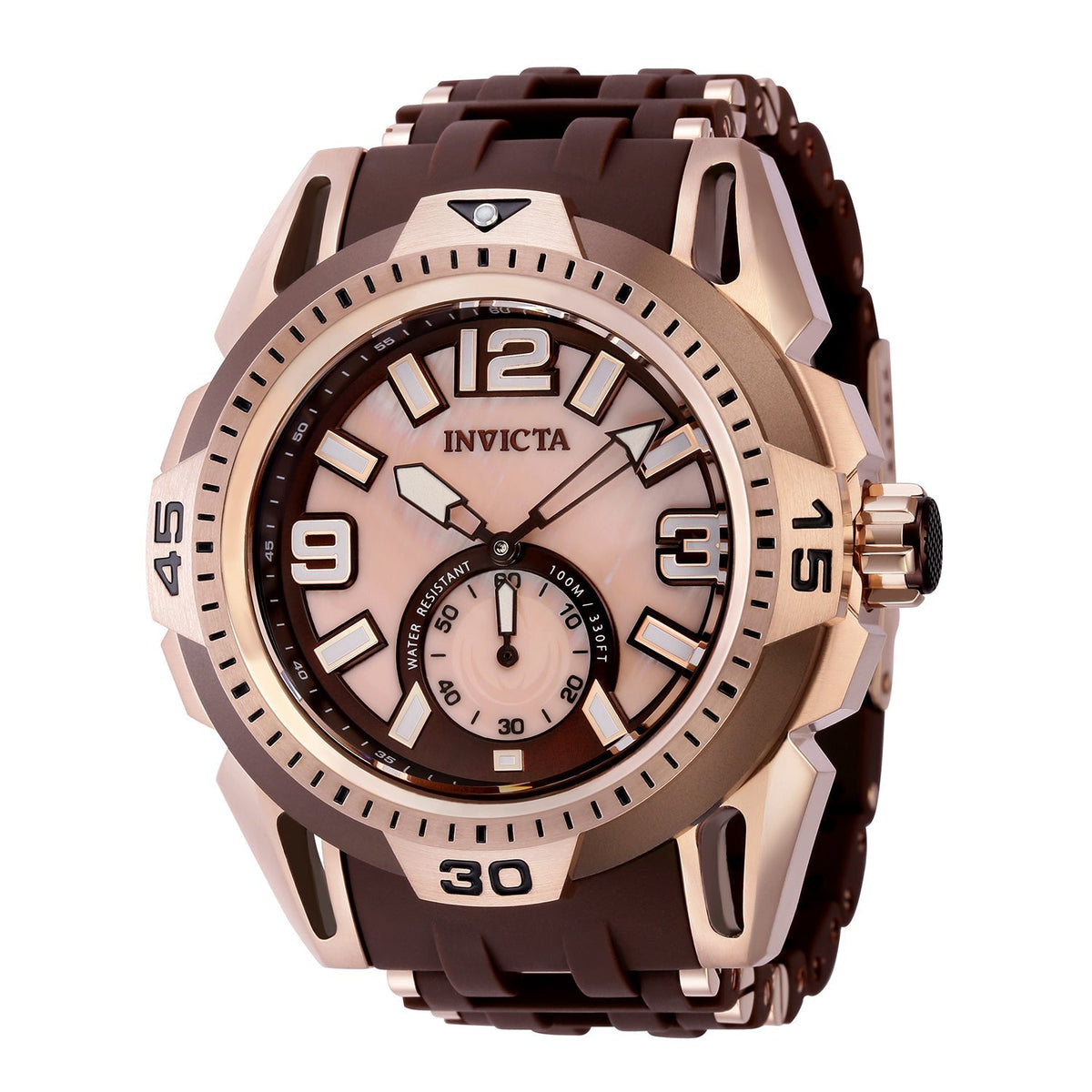Invicta Men's 52mm Pink Mother-of-Pearl Dial Quartz Watch