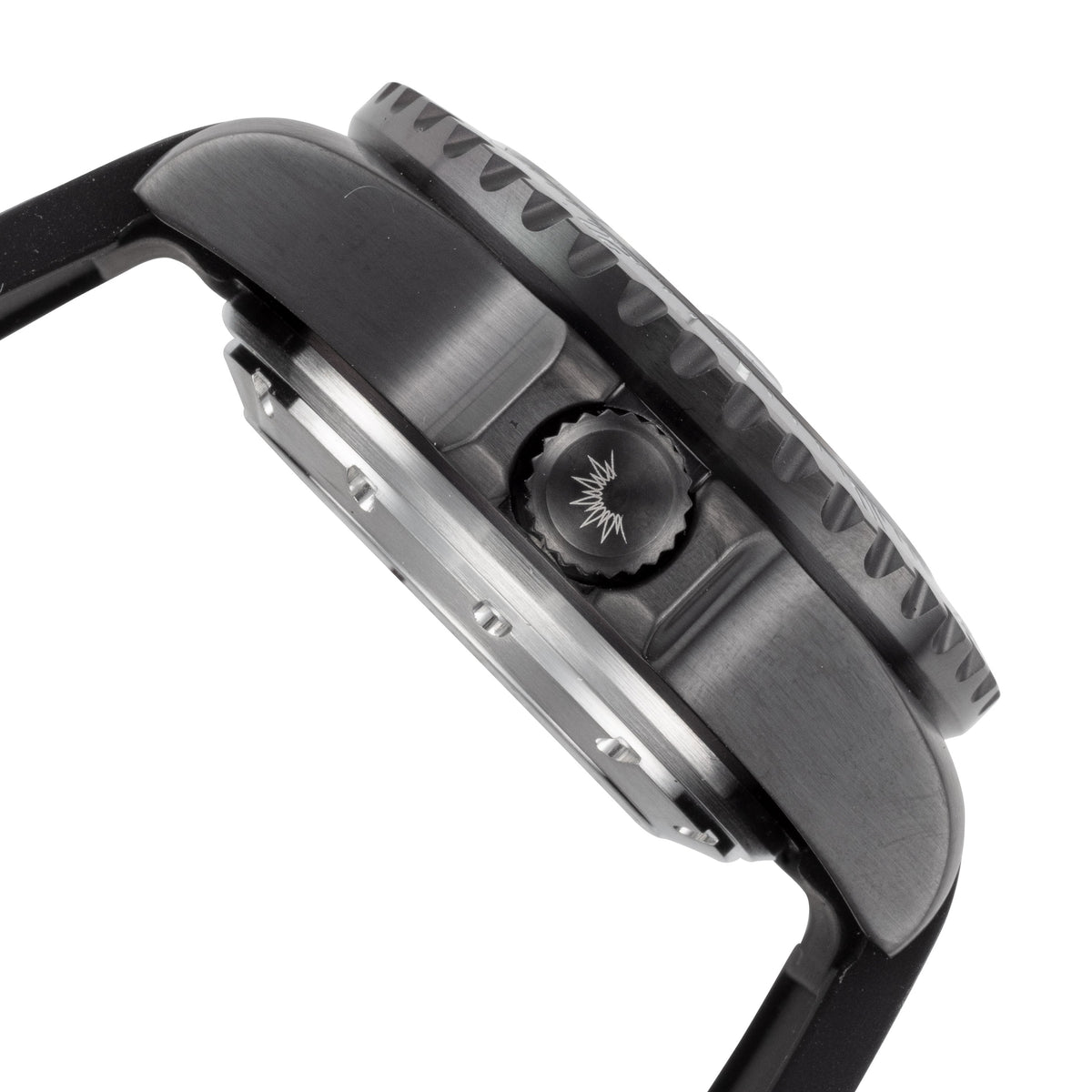Solar Aqua Men's Deep Bay 45mm Black Dial Automatic Black PVD Watch