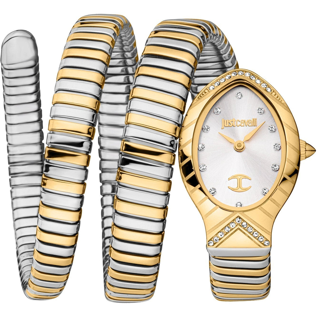 Just Cavalli Women's JC1L248M0055 Signature Snake Classico Lungo 23mm Watch
