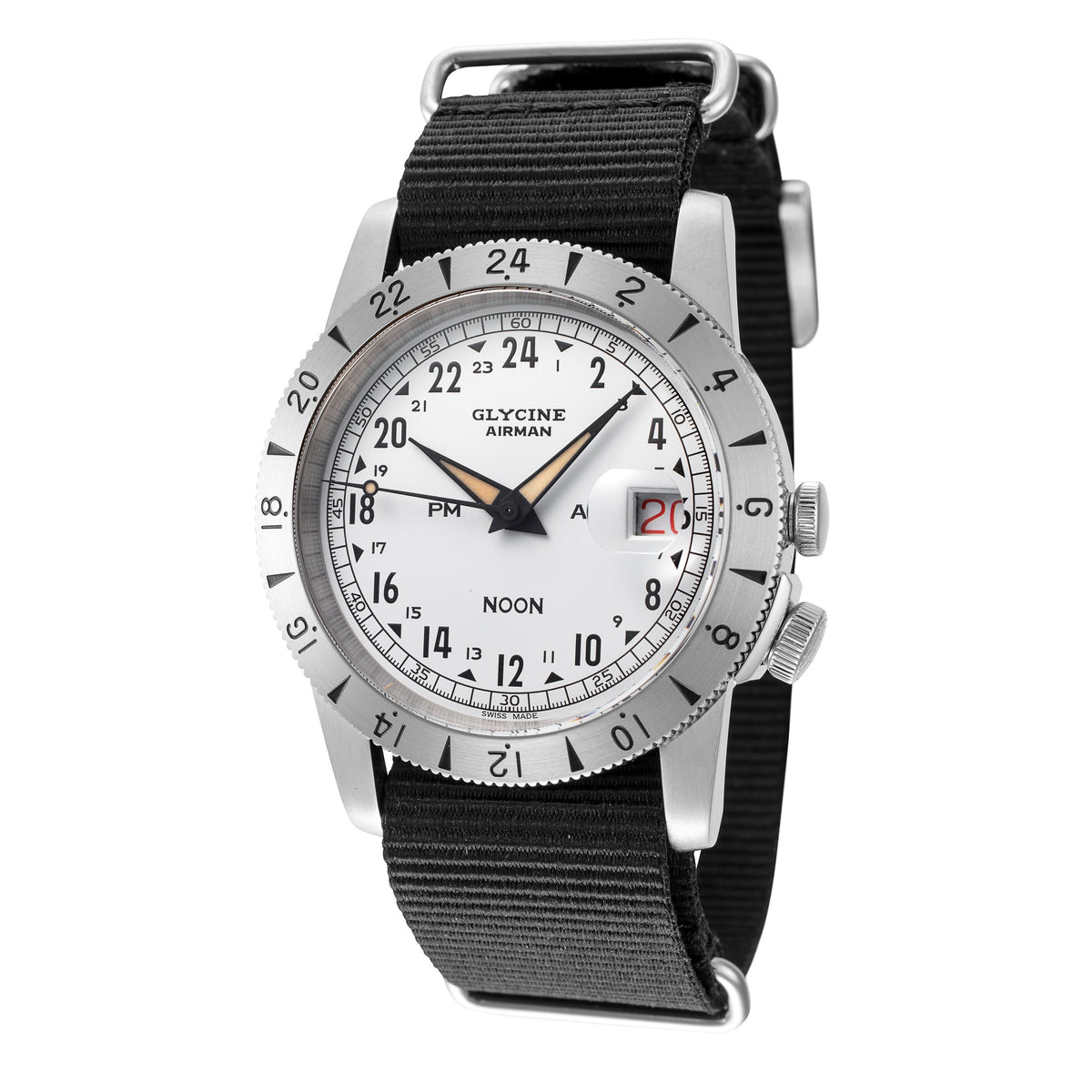Glycine Men's GL0376 Airman Vintage Noon 40mm Automatic Watch