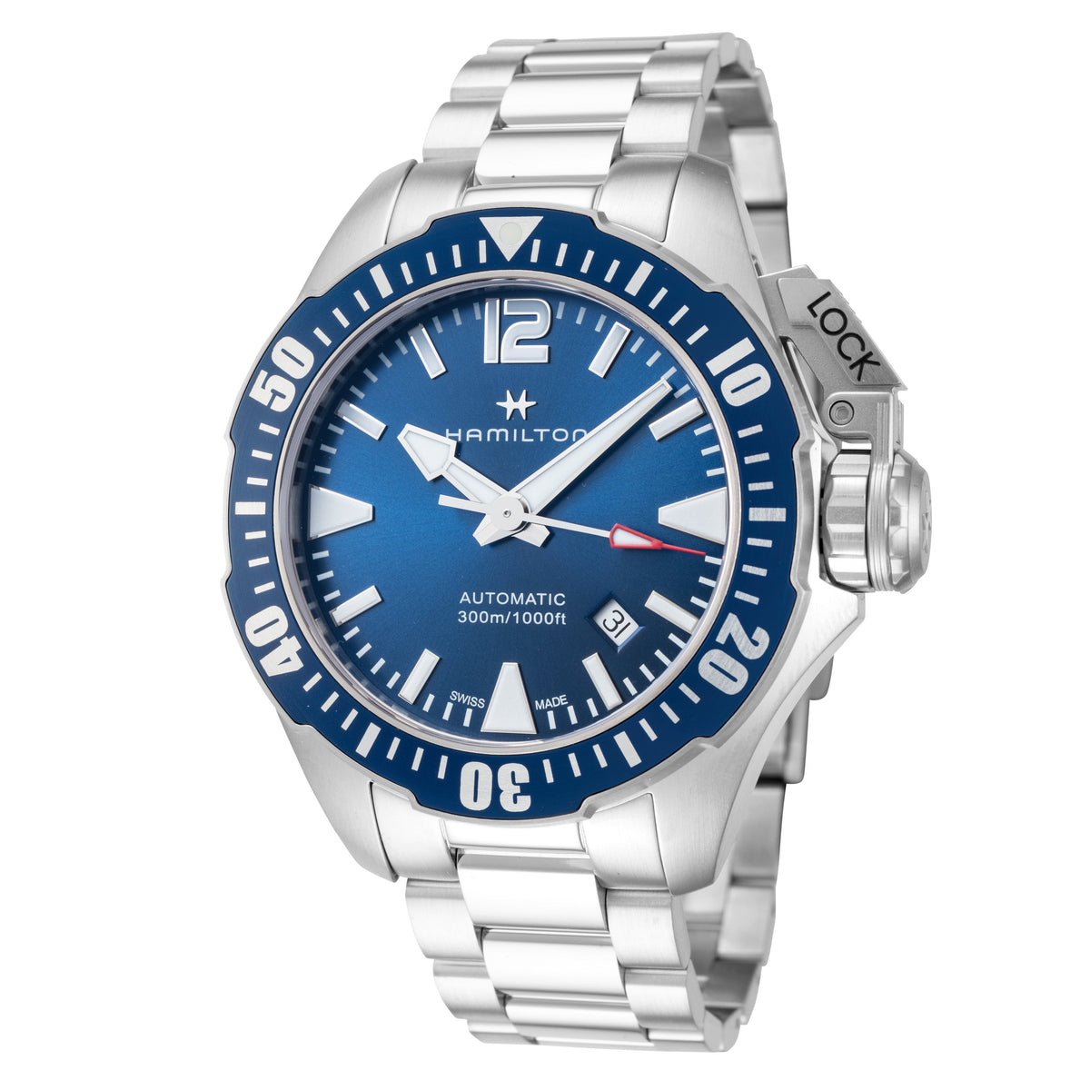 Hamilton Men's H77705145 Khaki Navy 42mm Automatic Watch