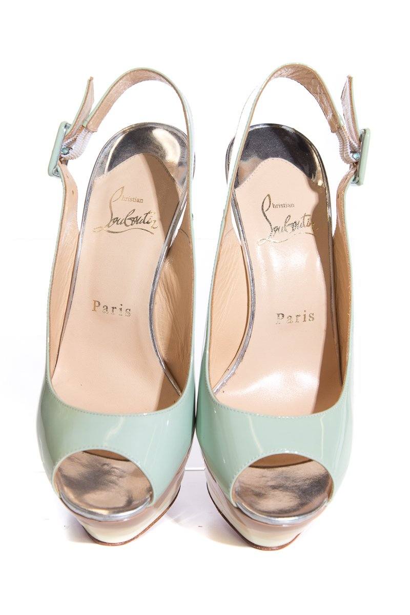 Christian Louboutin Multicolor Slingbacks SZ 36.5