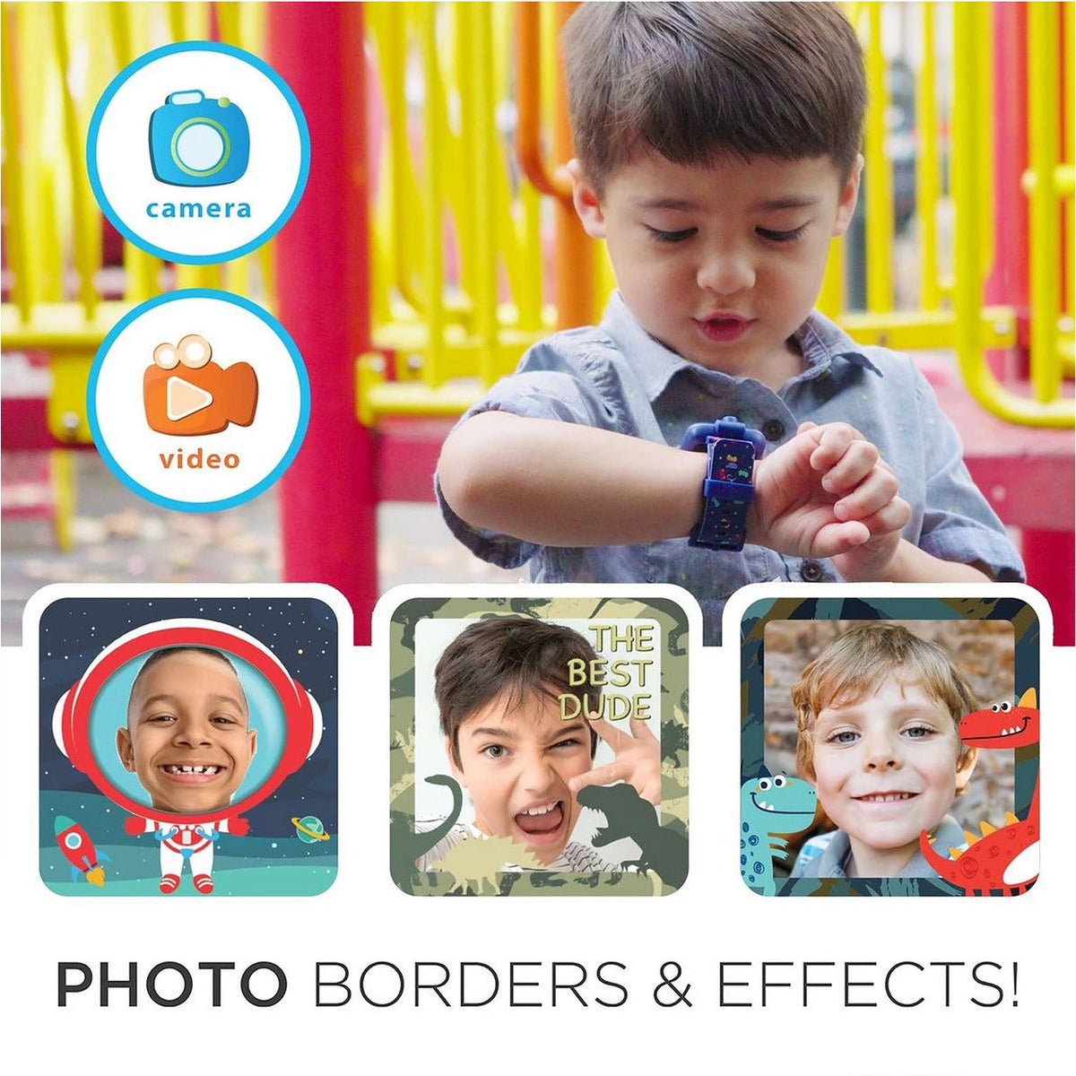 PlayZoom 2 Kids Smartwatch & Earbuds Set: Rainbow Glitter