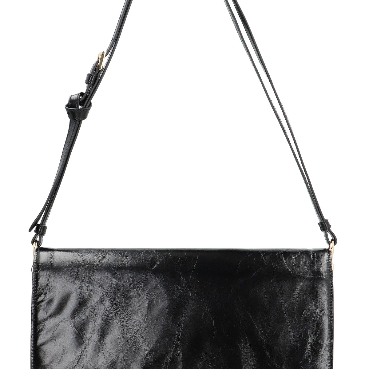 PRADA Leather Shoulder Handbag with Magnetic Flap Closure - 30 CM